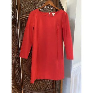 J. Crew Red Ponte Shift Mini Dress Women's M